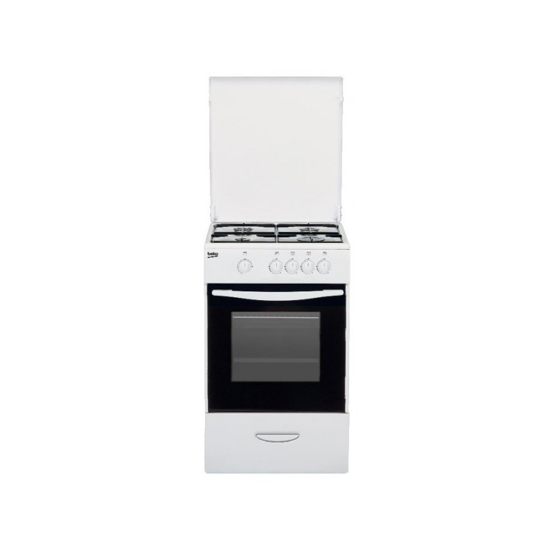 COCINA BEKO CSG 42009 DW GAS BUTANO 4F 85*50*50 BLANCA CON KIT NATURAL