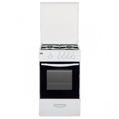 COCINA BEKO CSG 42009 DW GAS BUTANO 4F 85*50*50 BLANCA CON KIT NATURAL