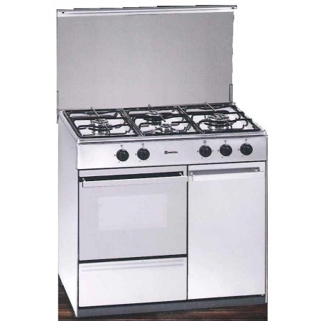 COCINA MEIRELES G2940VX GAS BUTANO 4F 90x55 PORTABOMBONAS INOX HORNO GAS