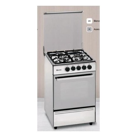 COCINA MEIRELES G603X GAS NATURAL 3F 60X60 INOX