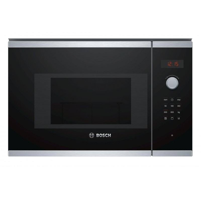 MICROONDAS BOSCH BEL523MS0 SIN MARCO 20L GRILL CRISTAL NEGRO Y ACERO