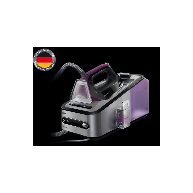 PLANCHA C/ CALDERIN BRAUN IS7144BK 2400W 2L 125G/MIN 450G/MIN 7BAR NEGRO/MORADO