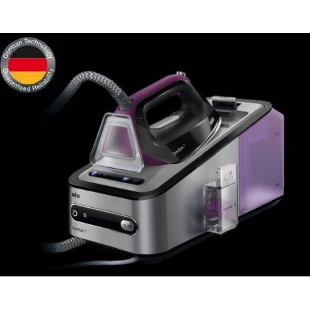 PLANCHA C/ CALDERIN BRAUN IS7144BK 2400W 2L 125G/MIN 450G/MIN 7BAR NEGRO/MORADO