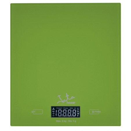 BALANZA COCINA JATA HOGAR 729V VERDE 5KG PESO/VOLUMEN LCD