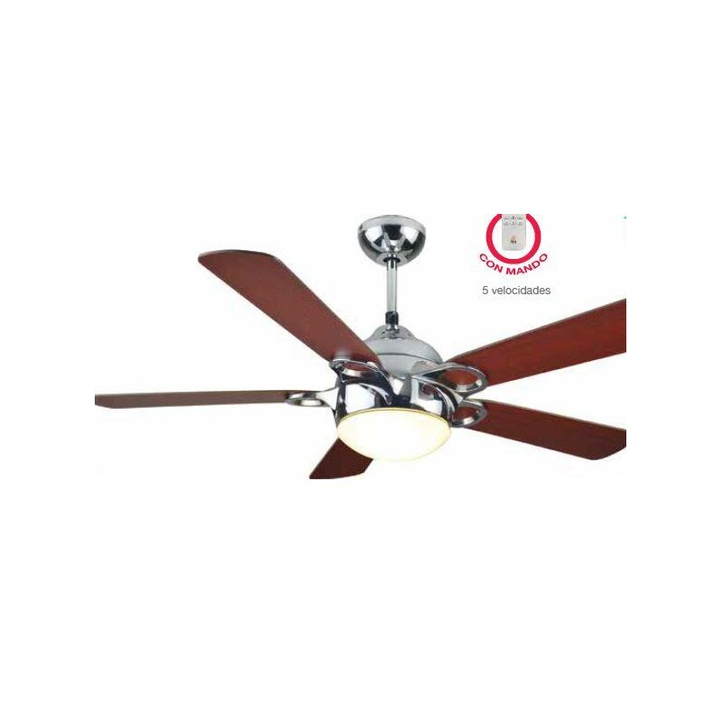 VENTILADOR FM VT2005L TECHO 132CM C/LUZ C/MANDO BAJO CONSUMO