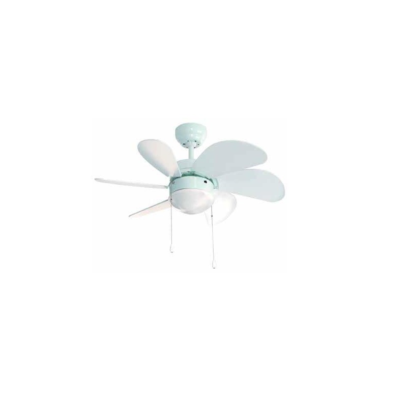 VENTILADOR FM VT90B TECHO 80CM C/LUZ BLANCO