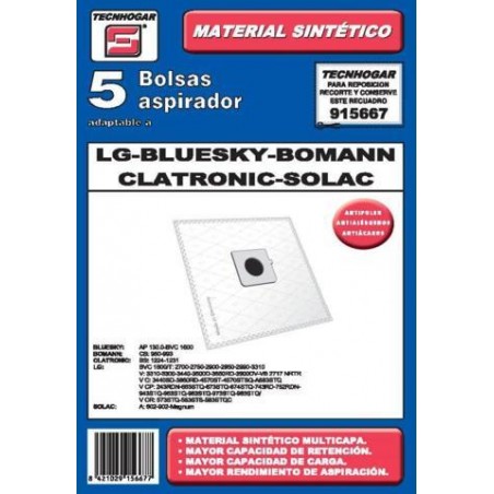 BOLSA ASPIRADOR TECNHOGAR LG 915667 SINTETICA