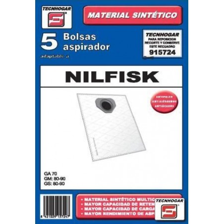 BOLSA ASPIRADOR TECNHOGAR NILFISK 915724 SINTETICA