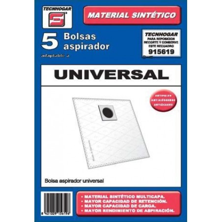 BOLSA ASPIRADOR TECNHOGAR UNIVERSAL 915619 SINTETICA