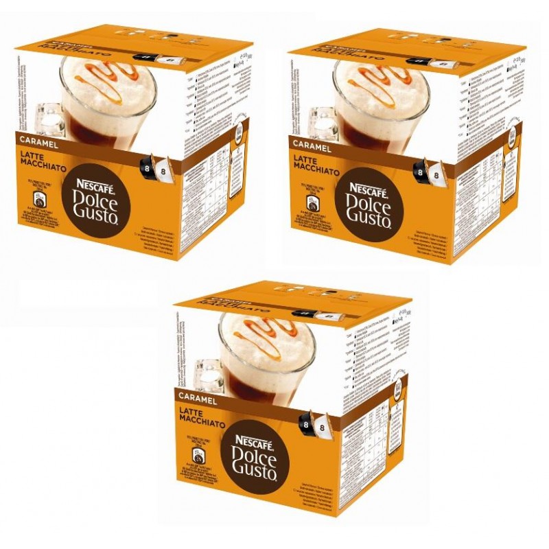 PACK 3 CAJAS DG LATTE MACCHIATO CARAMEL (12422409) 3x16CAP