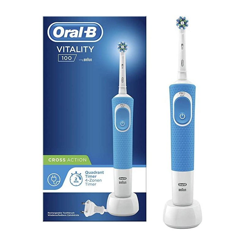 CEPILLO DENTAL BRAUN D100 VITALITY CROSS ACTION AZUL