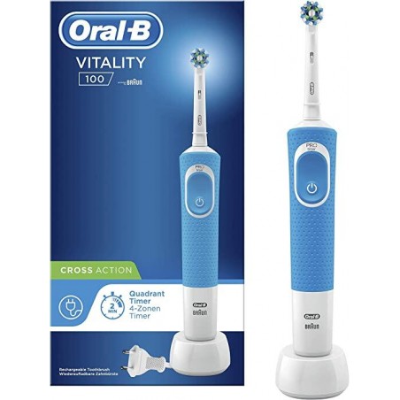 CEPILLO DENTAL BRAUN D100 VITALITY CROSS ACTION AZUL