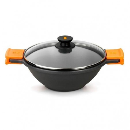 CAZUELA BRA A272028 WOK 28CM C/TAPA CONCAVA EFFICIENT