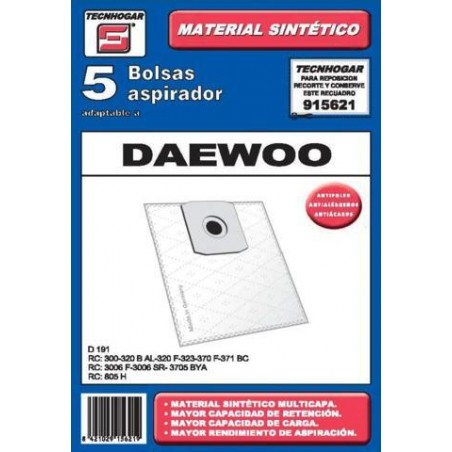 BOLSA ASPIRADOR TECNHOGAR DAEWOO 915621 SINTETICA