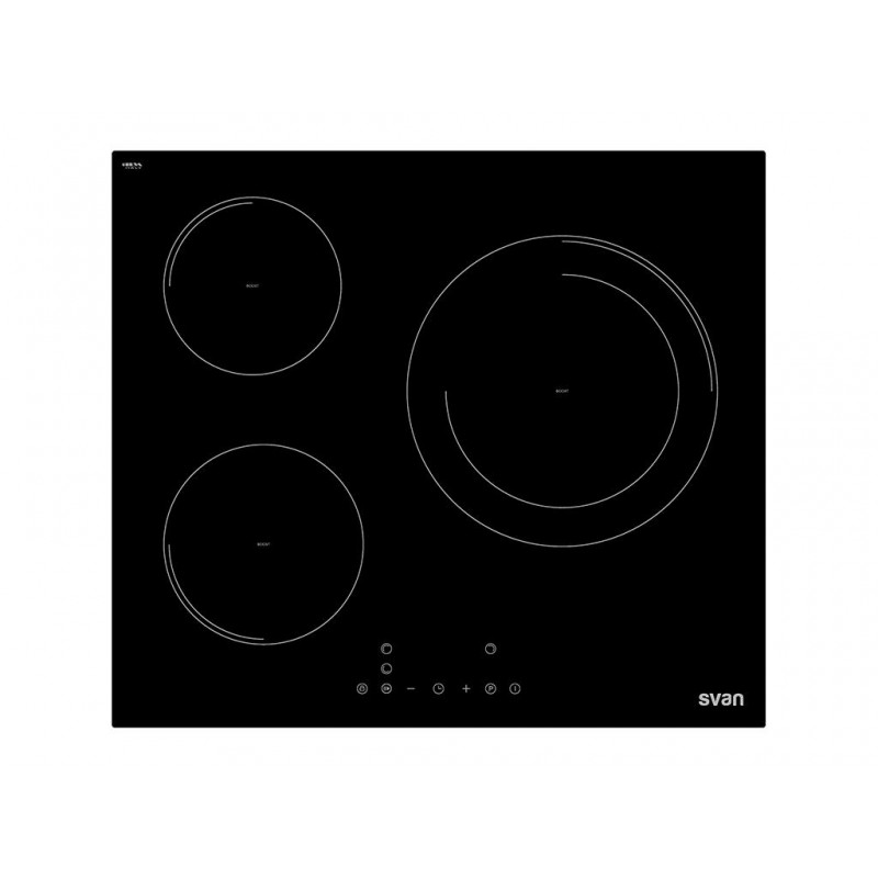 ENCIMERA SVAN SVI6391B INDUCCION 3F 6600W ZONA 28CM