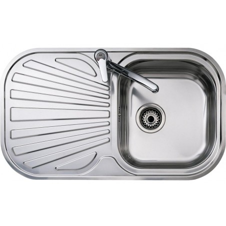 FREGADERO TEKA STYLO 1C 1E UNA CUBETA Y ESCURRIDOR 45 CM. INOX IZQ. ( 11107021 )