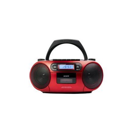 RADIO CD AIWA BBTC550RD ROJO CASSETTE BLUETOOTH