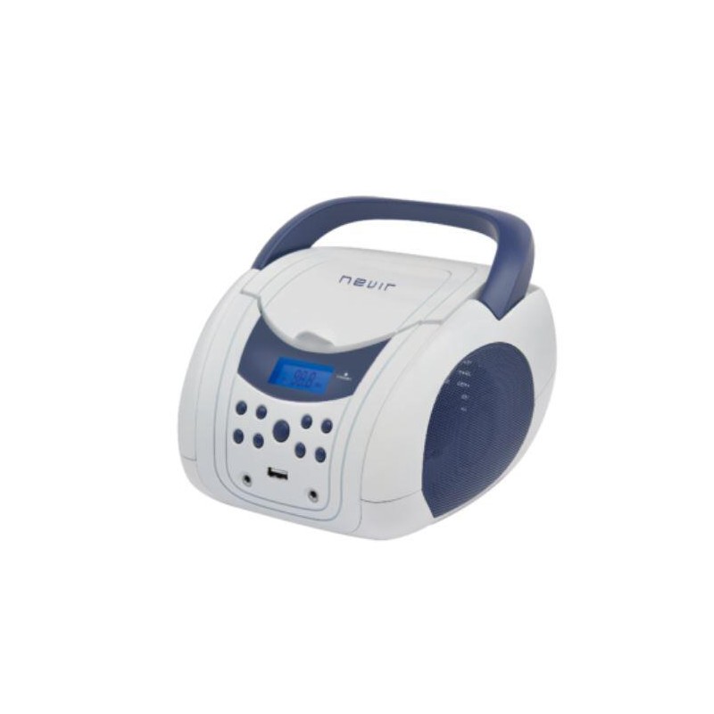 RADIO CD NEVIR NVR483UB BLUETOOTH BLANCO AZUL