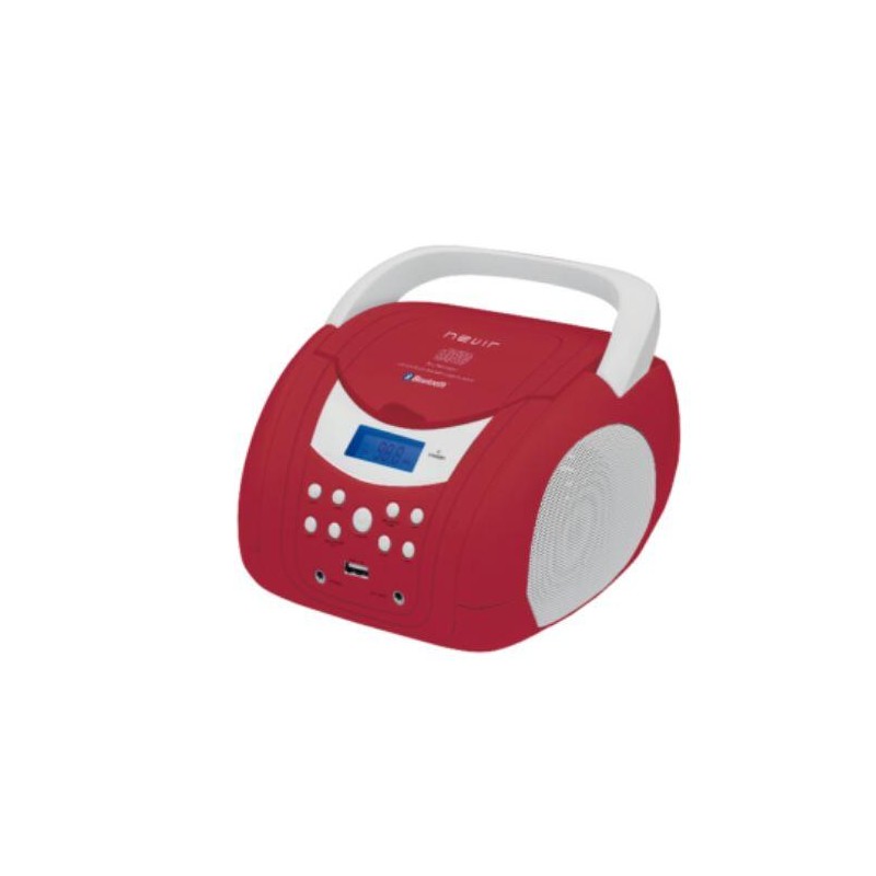 RADIO CD NEVIR NVR483UB BLUETOOTH ROJO BLANCO